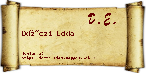 Dóczi Edda névjegykártya